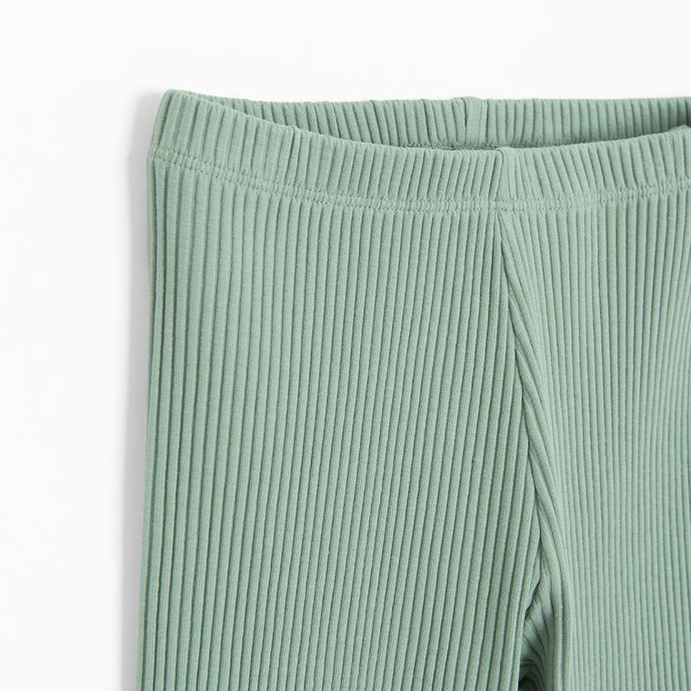 Cool Club, Colanti pentru fete, flare, din tricot striat, verde