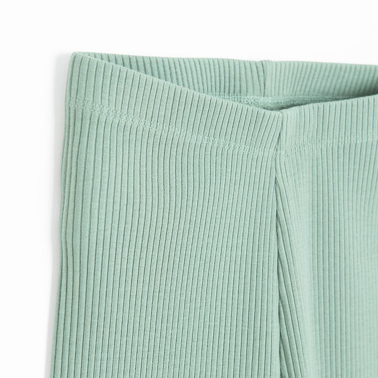 Cool Club, Colanti pentru fete, flare, din tricot striat, verde