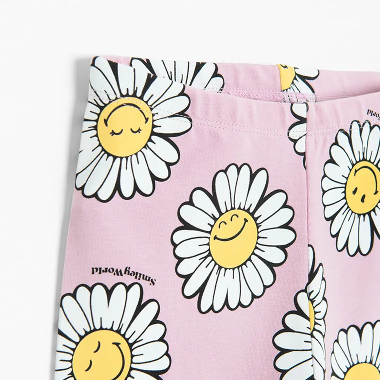 Cool Club, Colanti pentru fete, flare, roz, imprimeu SmileWorld