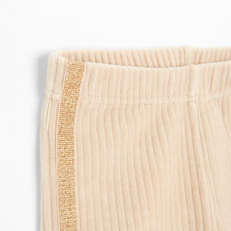 Cool Club, Colanti pentru fete, flare, velur, bej