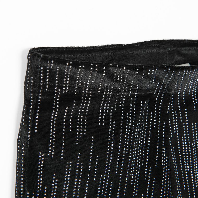 Cool Club, Colanti pentru fete, flare, velur, negru