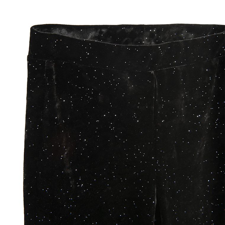 Cool Club, Colanti pentru fete, flare, velur, negru