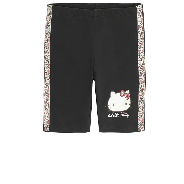 Cool Club, Colanti scurti pentru fete, negru, imprimeu Hello Kitty