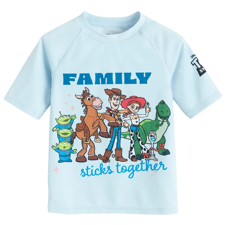 Cool Club, Costum de baie pentru baieti, UV 50, albastru, imprimeu Toy Story
