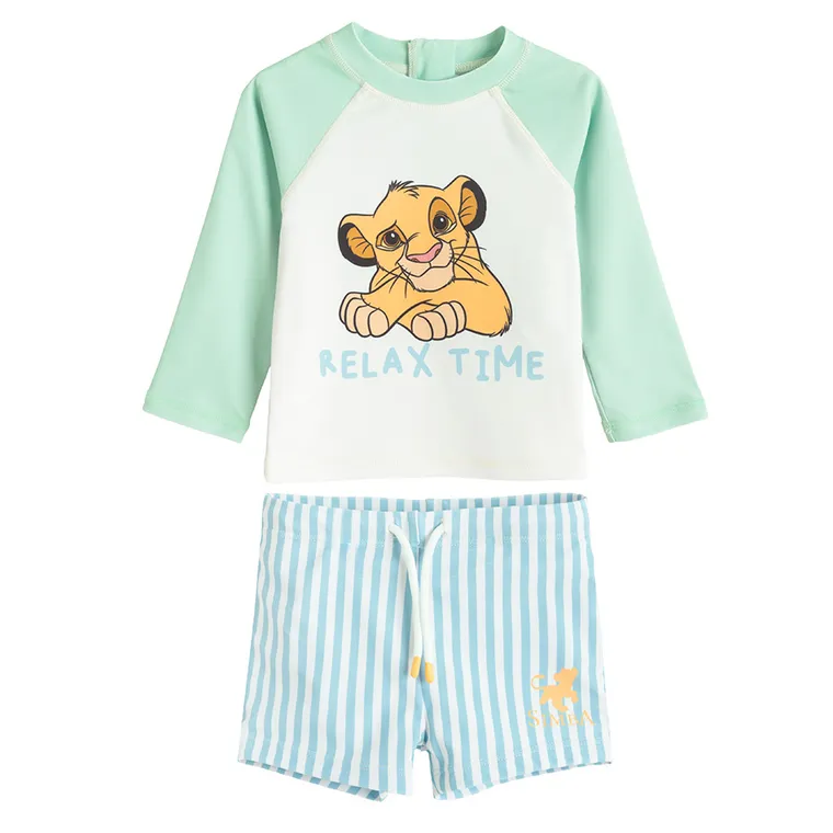 Cool Club, Costum de baie pentru baieti, UV 50, mix, imprimeu Lion King