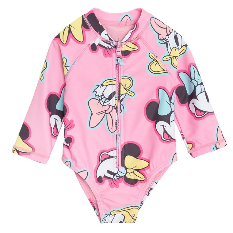 Cool Club, Costum de baie pentru fete, UV 50, roz, imprimeu Minnie Mouse
