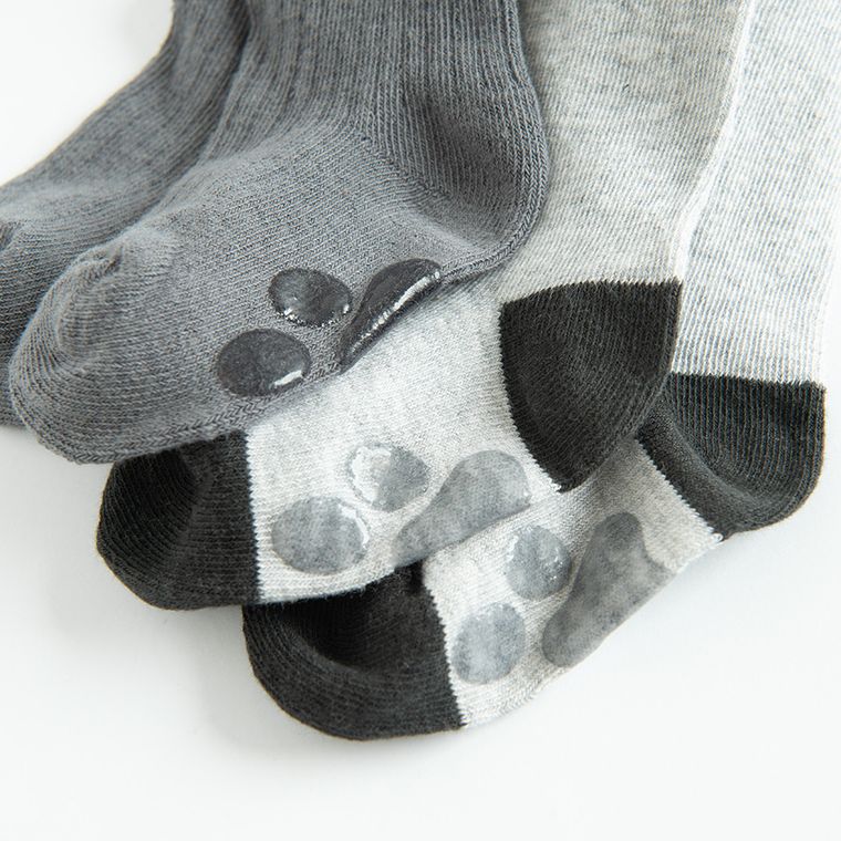 Cool Club, Dresuri cu talpa antiderapanta pentru baieti, gri, set, 2 buc.