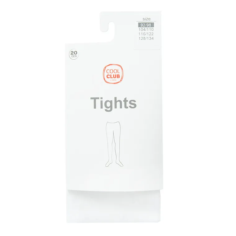 Cool Club, Dresuri pentru fete, alb, 20 DEN