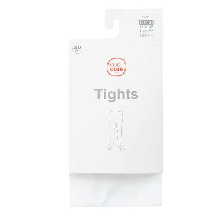 Cool Club, Dresuri pentru fete, alb, 20 DEN