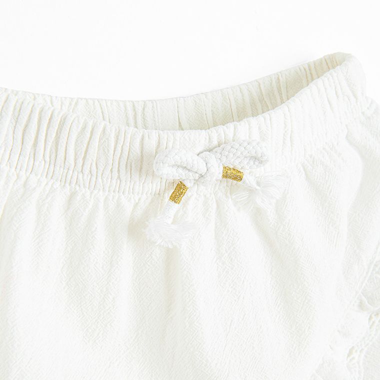 Cool Club, Fusta-pantaloni scurti pentru fete, cu in, alb