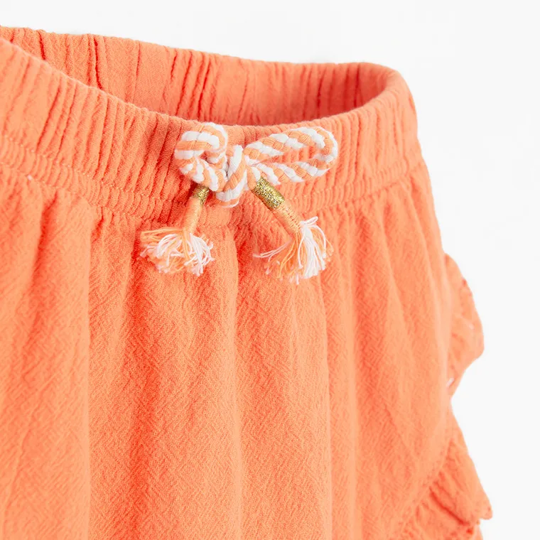 Cool Club, Fusta-pantaloni scurti pentru fete, cu in, portocaliu