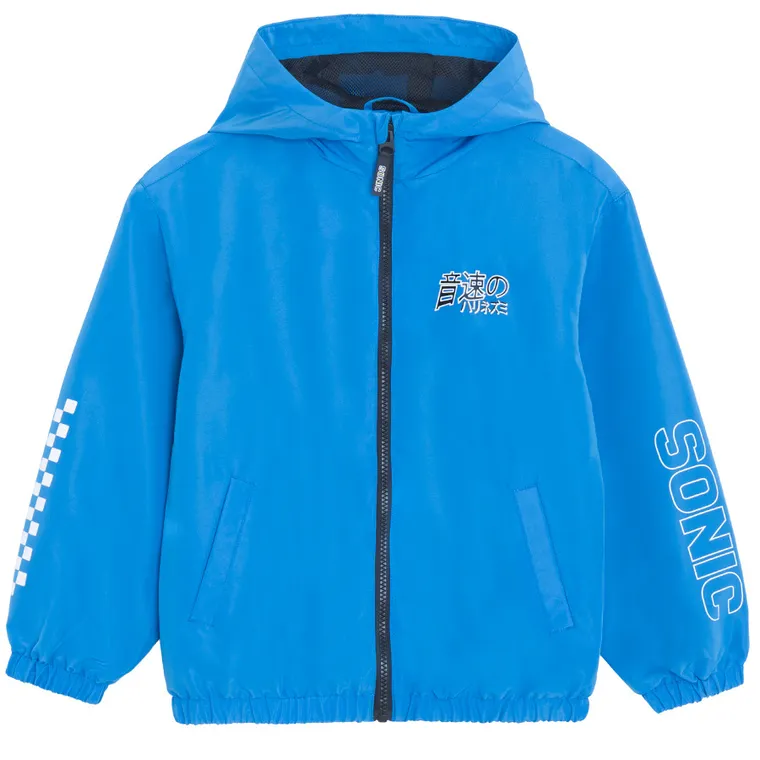 Cool Club, Geaca cu gluga pentru baieti, albastru, imprimeu Sonic the Hedgehog