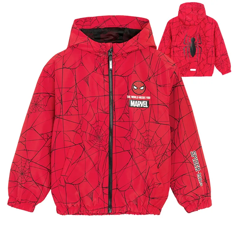 Cool Club, Geaca cu gluga pentru baieti, rosu, imprimeu Spider-Man