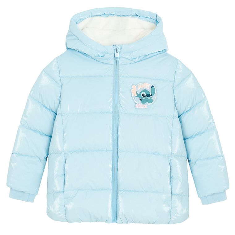 Cool Club, Geaca cu gluga pentru fete, calduroasa, albastru, imprimeu Lilo si Stitch