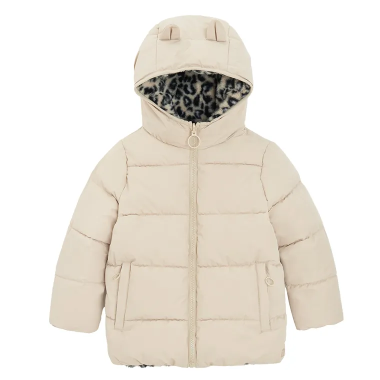 Cool Club, Geaca cu gluga pentru fete, calduroasa, bej