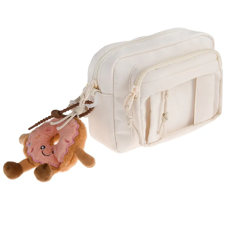 Cool Club, geanta cu accesoriu gogoasa, crem