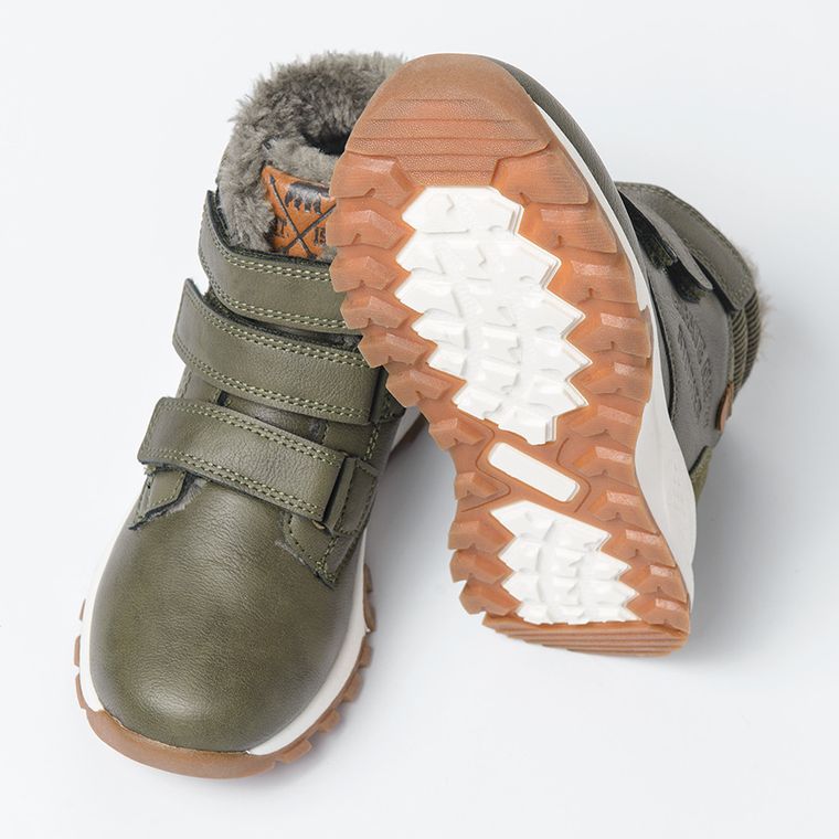 Cool Club, Ghete de iarna pentru baieti, kaki, imprimeu Create new stories