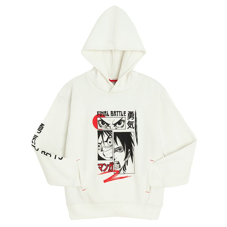 Cool Club, Hanorac cu gluga pentru baieti, alb