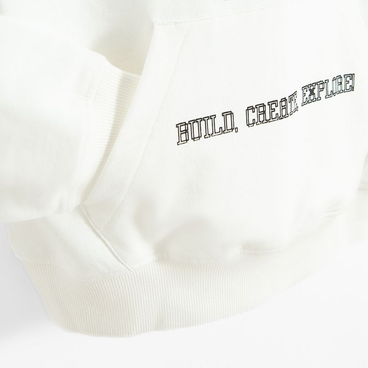 Cool Club, Hanorac cu gluga pentru baieti, alb, imprimeu Minecraft