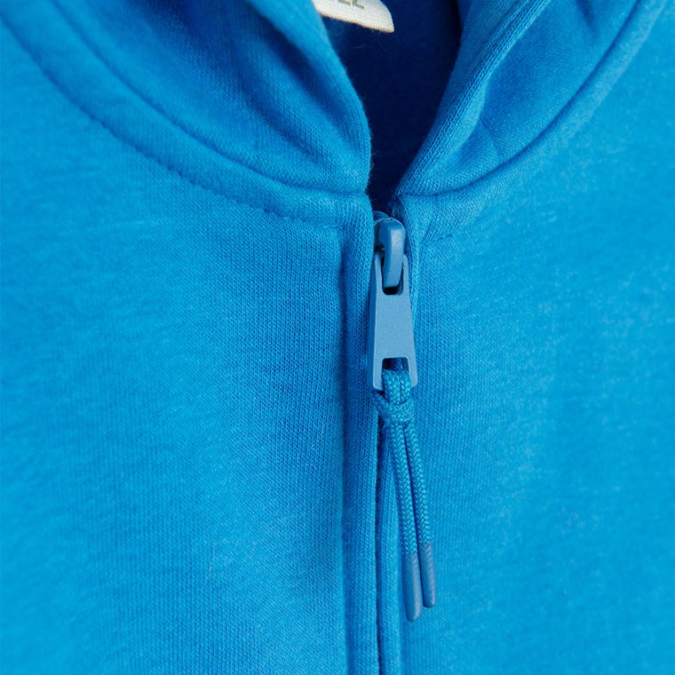 Cool Club, Hanorac cu gluga pentru baieti, cu fermoar, albastru