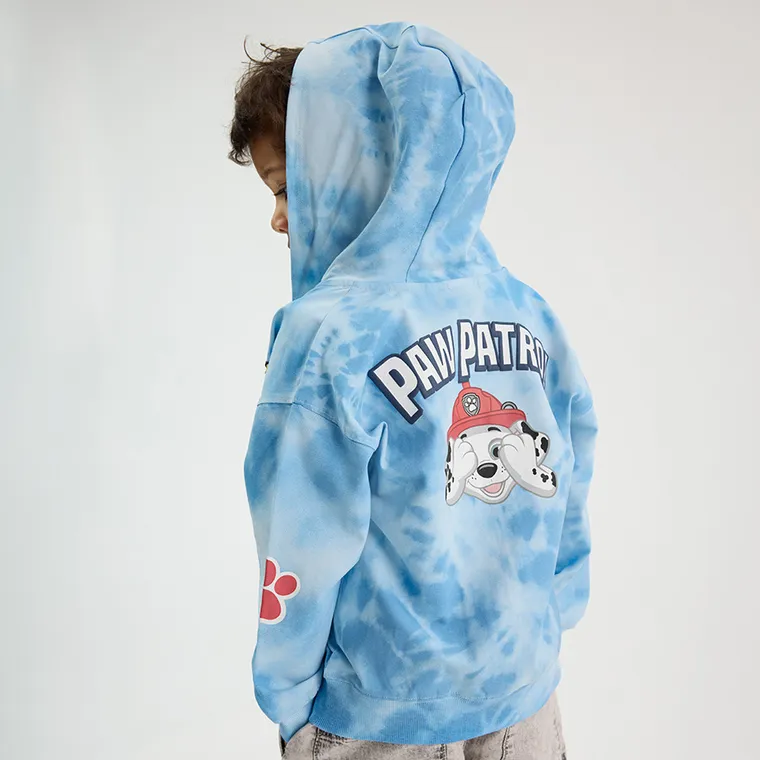 Cool Club, Hanorac cu gluga pentru baieti, cu fermoar, albastru, imprimeu Paw Patrol