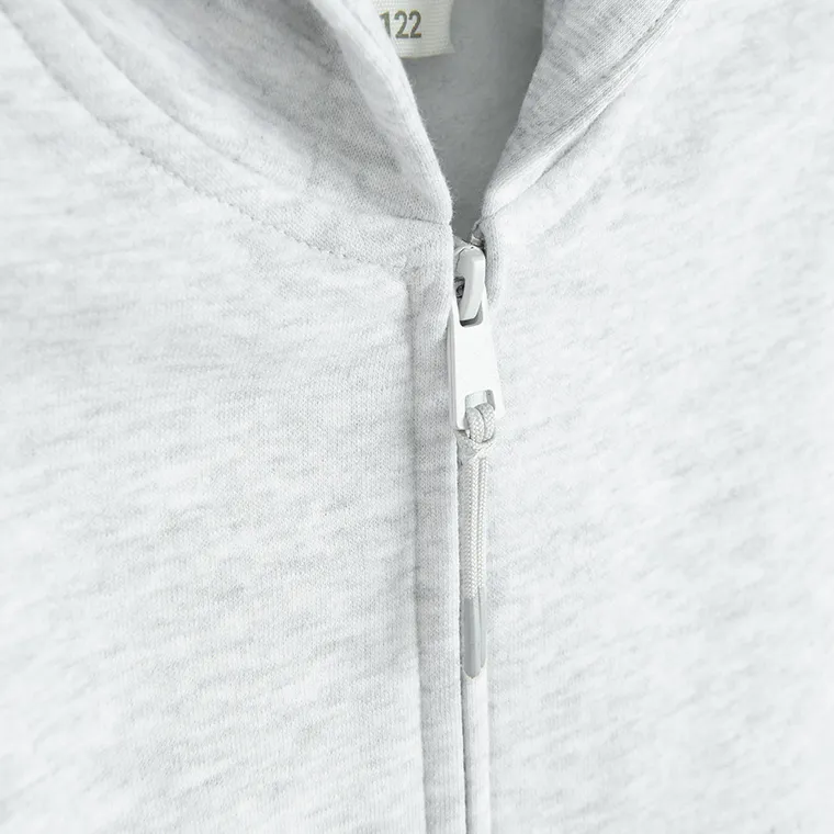 Cool Club, Hanorac cu gluga pentru baieti, cu fermoar, calduros, gri