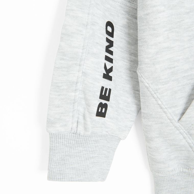 Cool Club, Hanorac cu gluga pentru baieti, cu fermoar, calduros, gri melanj