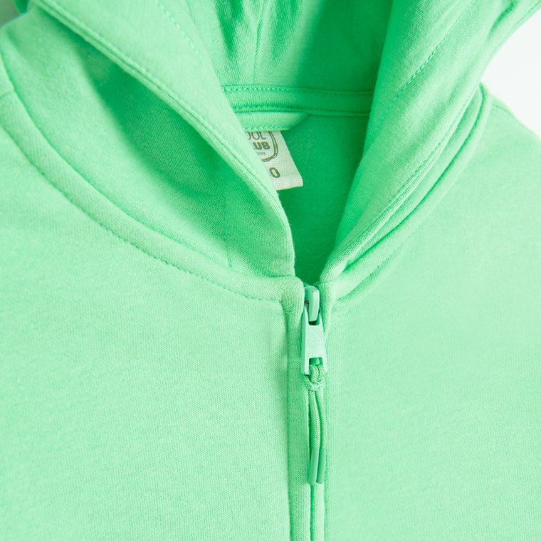 Cool Club, Hanorac cu gluga pentru baieti, cu fermoar, calduros, verde
