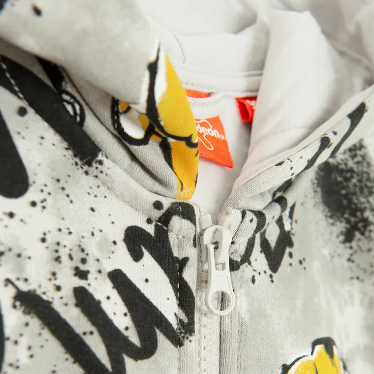 Cool Club, Hanorac cu gluga pentru baieti, cu fermoar, gri, imprimeu Paw Patrol