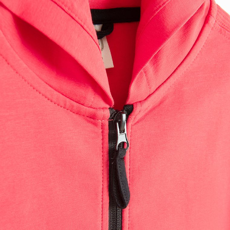 Cool Club, Hanorac cu gluga pentru baieti, cu fermoar, rosu