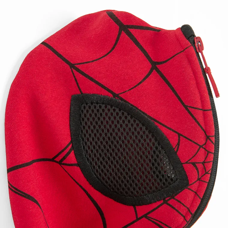 Cool Club, Hanorac cu gluga pentru baieti, cu fermoar, rosu, imprimeu Spider-Man