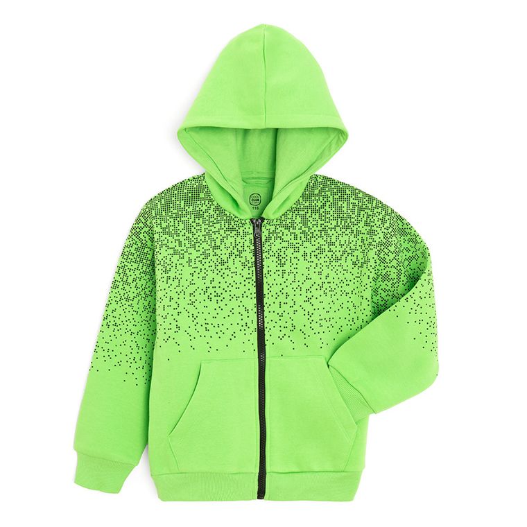 Cool Club, Hanorac cu gluga pentru baieti, cu fermoar, verde