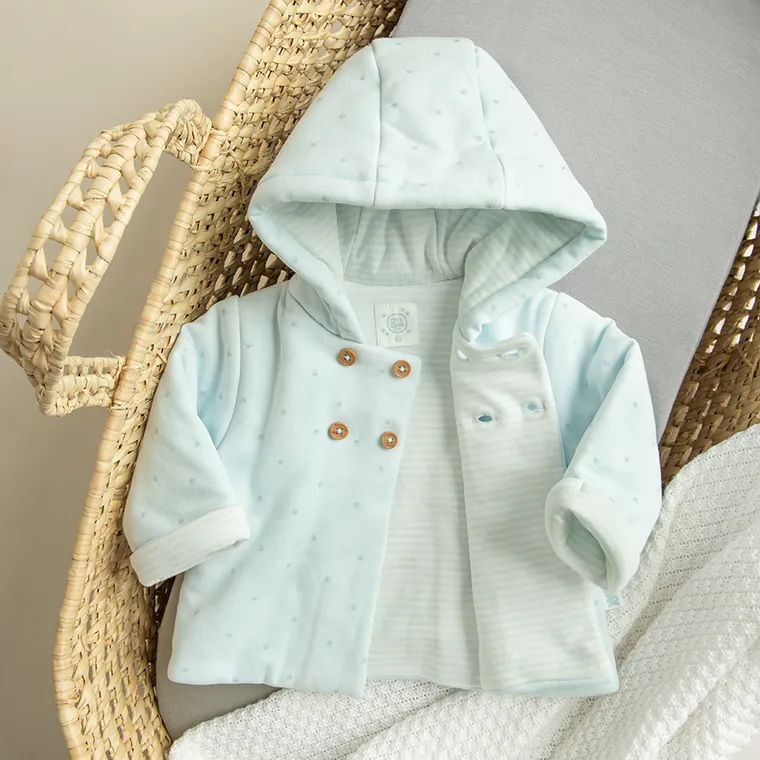 Cool Club, Hanorac cu gluga pentru baieti, cu nasturi, albastru