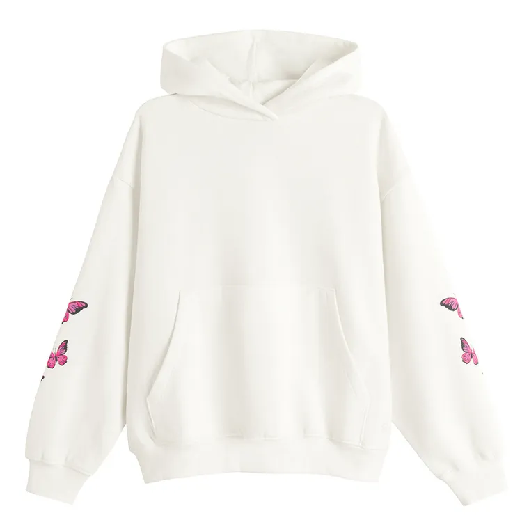 Cool Club, Hanorac cu gluga pentru fete, calduros, alb