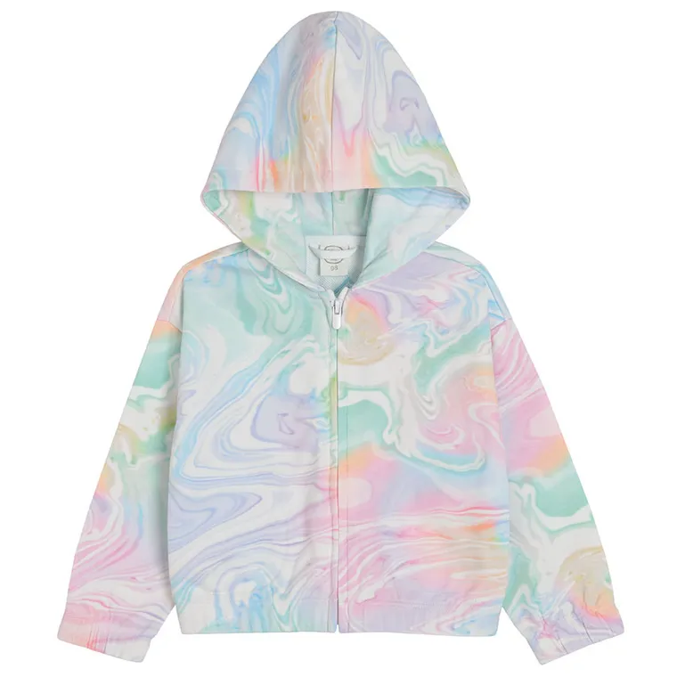 Cool Club, Hanorac cu gluga pentru fete, cu fermoar, mix