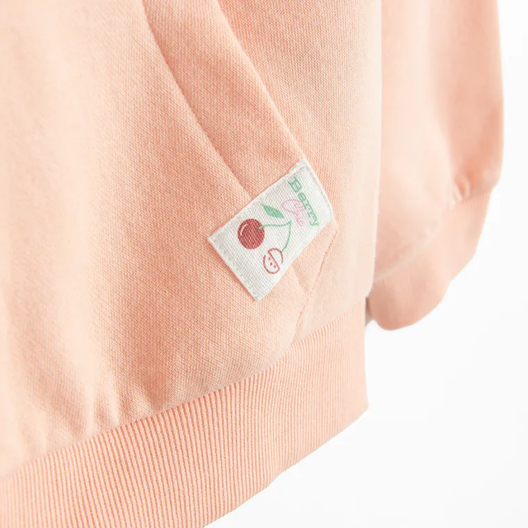 Cool Club, Hanorac cu gluga pentru fete, cu fermoar, portocaliu