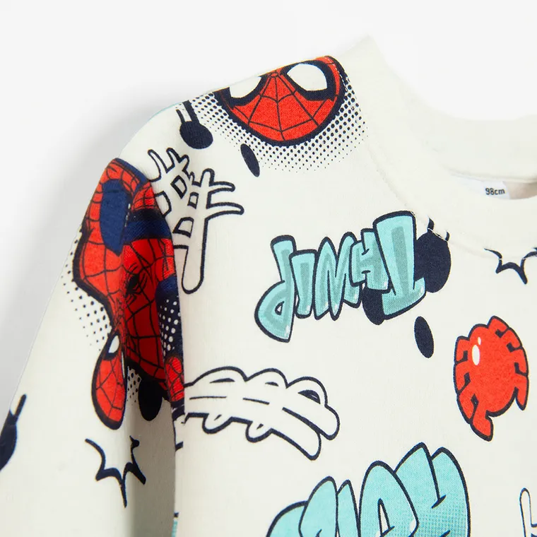 Cool Club, Hanorac pentru baieti, alb, imprimeu Spider-Man