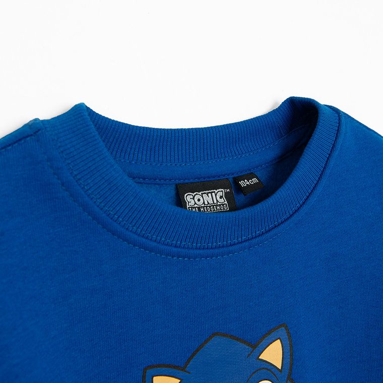 Cool Club, Hanorac pentru baieti, bleumarin, imprimeu Sonic the Hedgehog