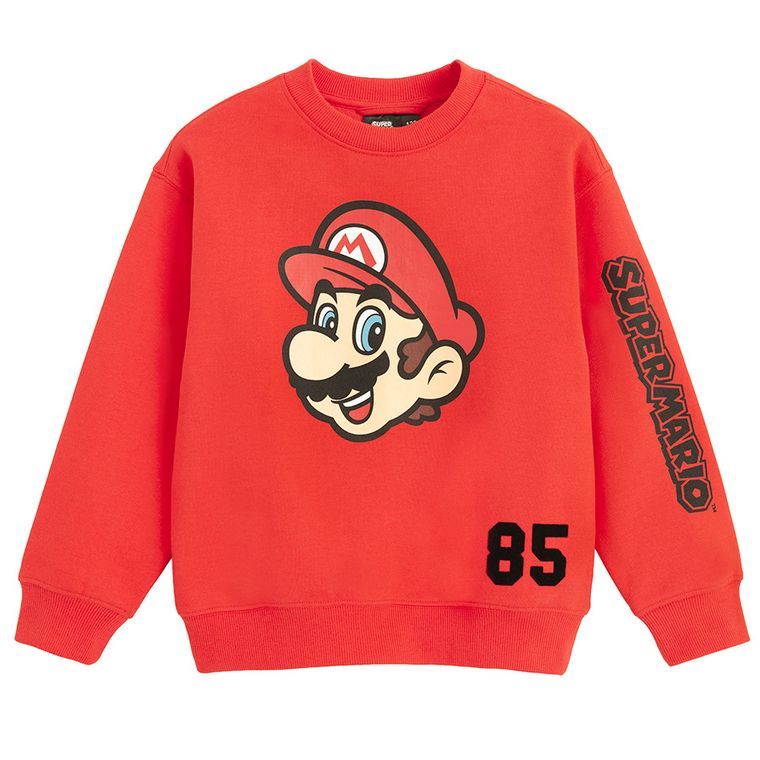 Cool Club, Hanorac pentru baieti, calduros, rosu, imprimeu Super Mario
