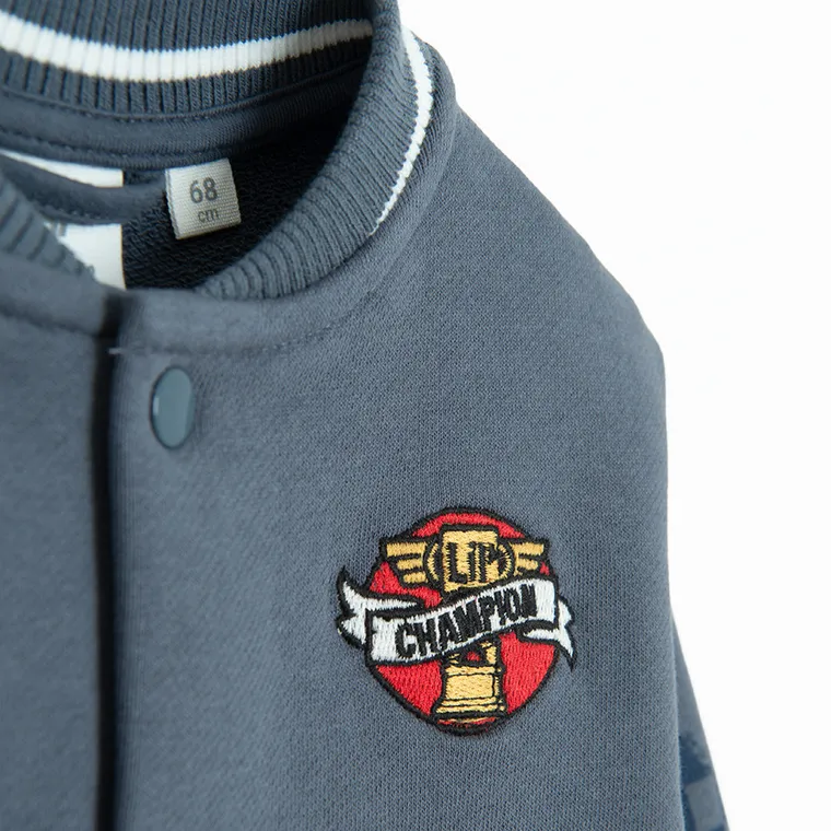 Cool Club, Hanorac pentru baieti, cu capse, albastru, imprimeu Cars