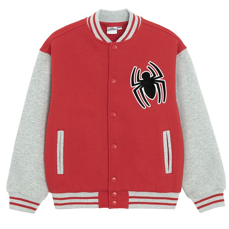 Cool Club, Hanorac pentru baieti, cu capse, rosu, imprimeu Spider-Man
