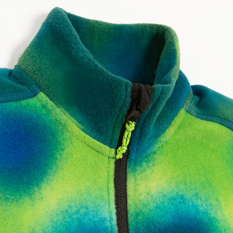 Cool Club, Hanorac pentru baieti, cu fermoar, polar, verde