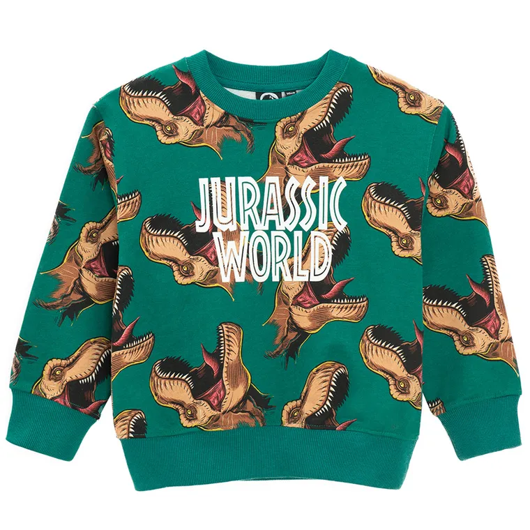Cool Club, Hanorac pentru baieti, verde, imprimeu Jurassic World