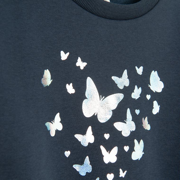 Cool Club, Hanorac pentru fete, calduros, bleumarin