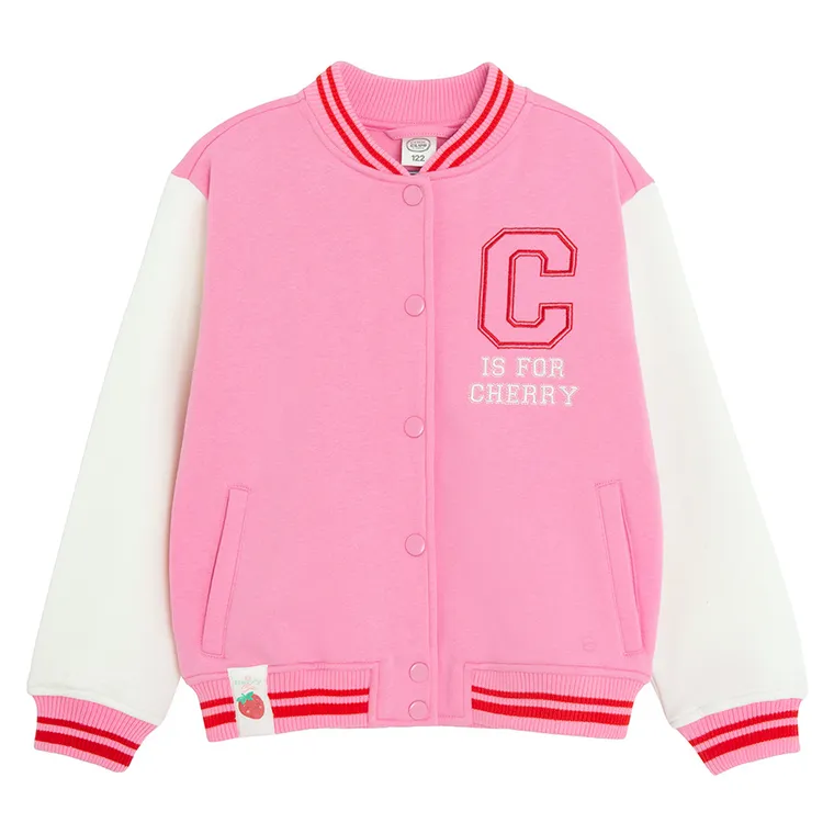 Cool Club, Hanorac pentru fete, cu capse, calduros, roz