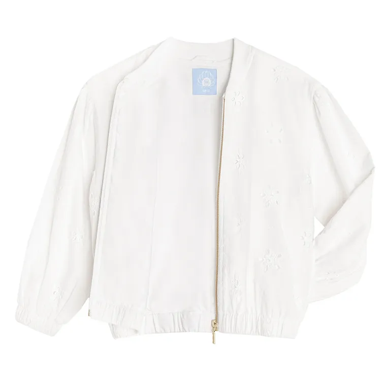 Cool Club, Hanorac pentru fete, cu fermoar, alb