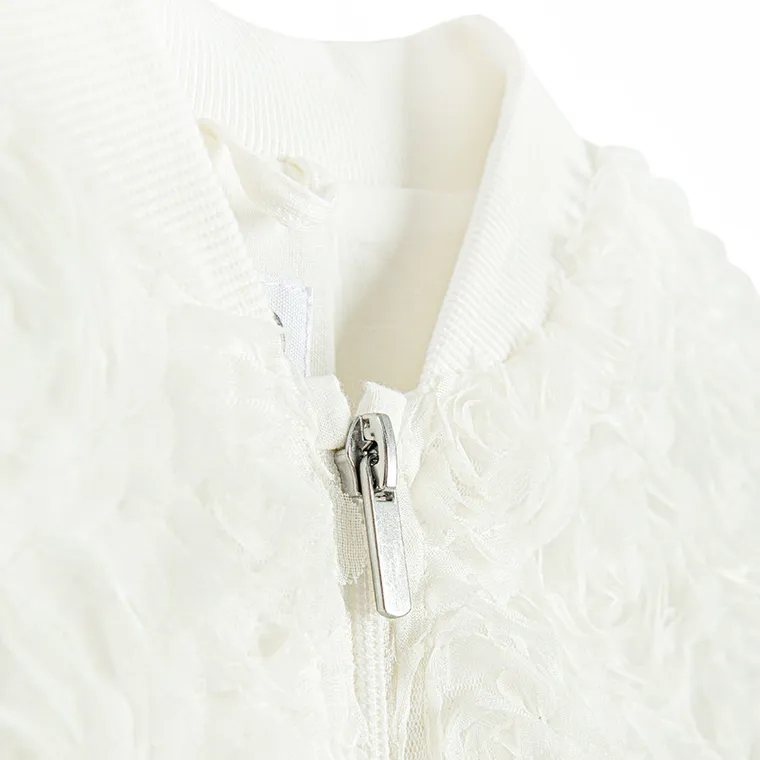 Cool Club, Hanorac pentru fete, cu fermoar, alb