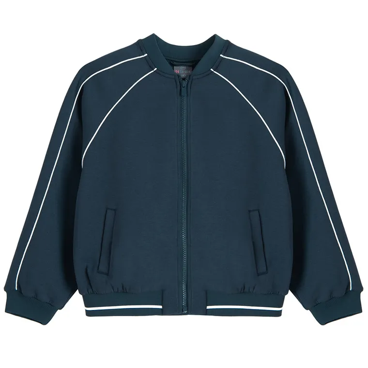 Cool Club, Hanorac pentru fete, cu fermoar, bleumarin