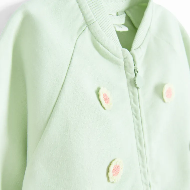 Cool Club, Hanorac pentru fete, cu fermoar, verde