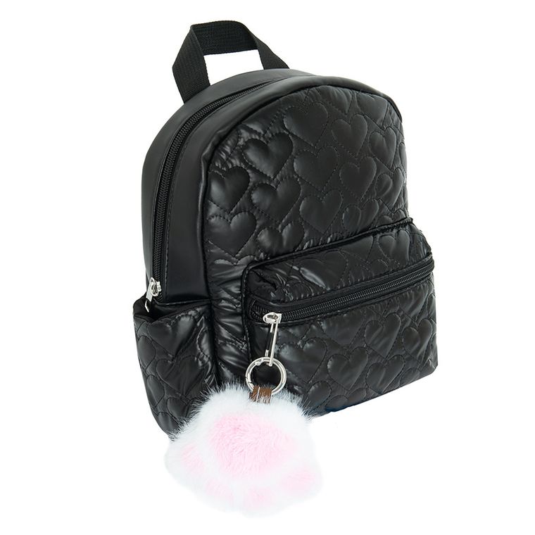Cool Club, Inimioara, rucsac cu breloc, negru